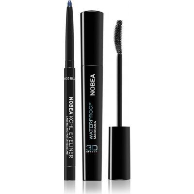 NOBEA Day-to-Day 03 Blue automatická tužka na oči 0,3 g + voděodolná řasenka pro objem 8 ml – Zboží Mobilmania