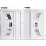 Soft Dvoukřídlé vchodové 3D 5901+Panel Plný Bílá/bílá levé 150 x 200 cm – Hledejceny.cz