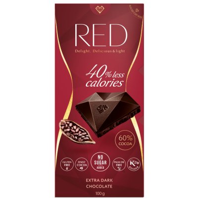 RED Delight Extra dark chocolate 60% 100 g – Zboží Mobilmania