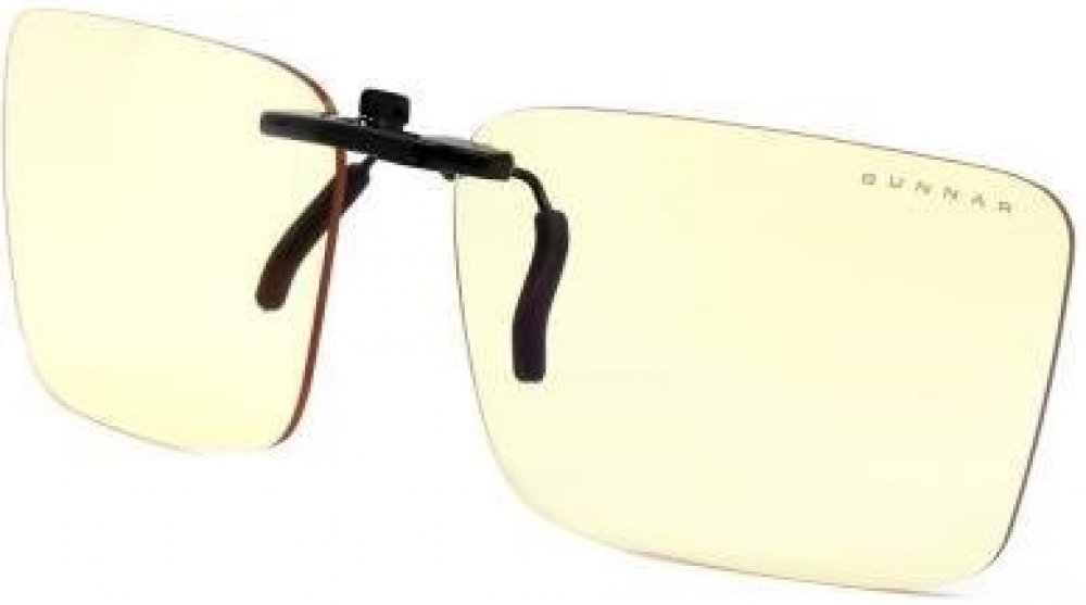 GUNNAR CLIP ON Brýle, kancelářské, připínací, bez obrouček, jantarová skla,  černé CLI-00101 | Srovnanicen.cz