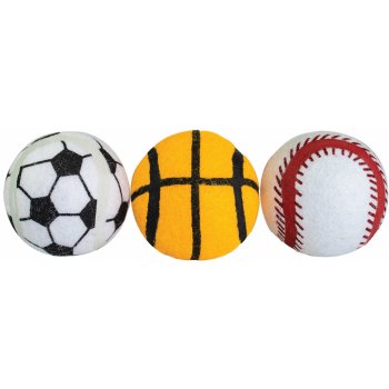 Hip Hop tenisový míč sportovní pískací 6,5 cm 3 ks
