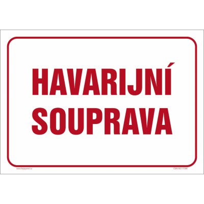 Značka Havarijní souprava, hliník, 300 × 400 mm – Zbozi.Blesk.cz