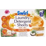 Swirl rozpustné papírky s pracím přípravkem pro univerzální praní vůní Tropical 20 ks – HobbyKompas.cz