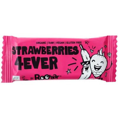 Roo´bar bio jahodová tyčinka Strawberries Forever 30 g – Sleviste.cz