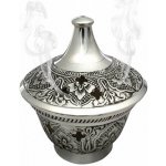 Orientální mosazná kadidelnice stříbrná – Zboží Dáma