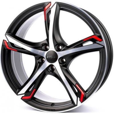 Ronal R62 7,5x17 5x108 ET55 black red rim red – Hledejceny.cz