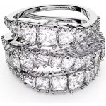 Swarovski Třpytivý trojřadý prsten Twist 584656 – Hledejceny.cz