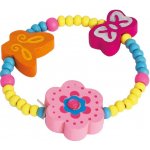 Bino 9989044 dřevěný náramek růžová kytička – Zbozi.Blesk.cz