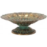 Esschert Design Koupel pítko pro ptáčky Aged Metal 23 x 8 cm kov zlatá tyrkys patina – Hledejceny.cz