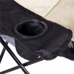 Kempingové křeslo SPRINGOS COSTA PREMIUM XXL béžovo-černé – Sleviste.cz