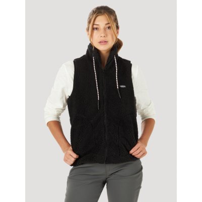 Wrangler ATG Sherpa Fleece Vest Black