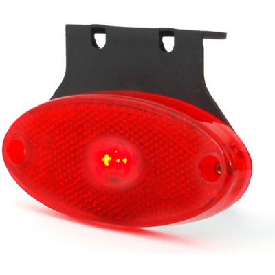poziční světlo LED červené oválné s držák., WAS – Zboží Mobilmania
