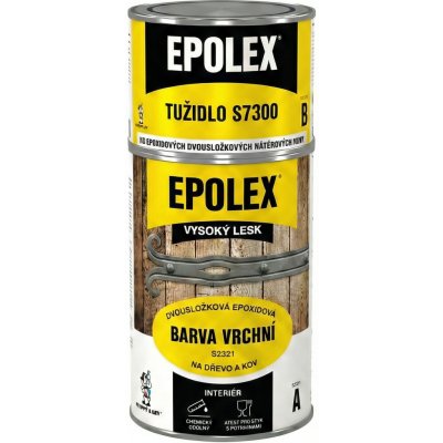 Epolex barva vrchní S2321 epoxidová dvousložková na dřevo kov, zdivo 700g + tužidlo 240g 1000 bílá – Sleviste.cz