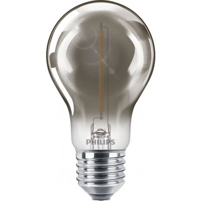 Philips LED žárovka Vintage Classic E27 A60 2,3W-15W smoky 2700K nestmívatelná