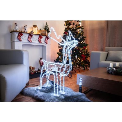 MagicHome Vianoce Dekorace Sob 216x LED studená bílá s otočnou hlavou 230V 50 Hz exteriér 64,50x44,50x84 cm – Zboží Mobilmania
