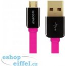 Avacom DCUS-MIC-40P USB - Micro USB, 40cm, růžový