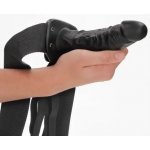 RealRock Hollow Strap on dutý připínací penis černý 16 cm – Zboží Dáma