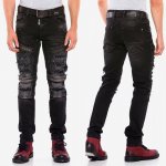 Cipo & Baxx kalhoty pánské CD555 black slim fit černá – Hledejceny.cz