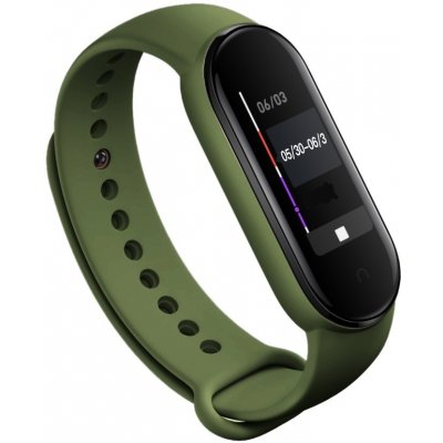 Xiaomi Mi Band 5/6 náhradní náramek Jednobarevný Army zelená MBS5-ARGR – Zboží Živě