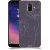 Pouzdro a kryt na mobilní telefon Samsung Pouzdro ACOVER Samsung Galaxy A6 A600F s motivem Line Flower II