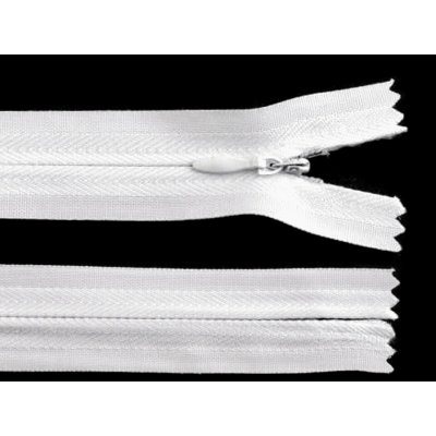 Spirálový zip skrytý No 3 délka 45 cm Varianta: 101 bílá, Balení: 1 ks – Hledejceny.cz