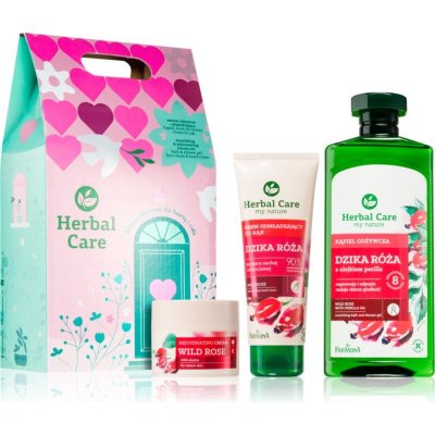 Farmona Herbal Care krém na obličej 50 ml + krém na ruce 100 ml + přísada do koupele 500 ml kosmetická sada – Zboží Mobilmania