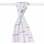 KIKKO Bambusová osuška XKKO®BMB S&C 90x100cm Magenta Squares – Zboží Dáma