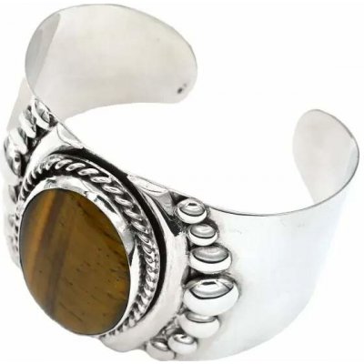 Vorlové Šperky stříbrný náramek pevný tygří oko B207 – Zboží Mobilmania