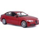 Bburago Alfa Romeo Giulia 2016 Metallic červená 1:24 – Zboží Dáma