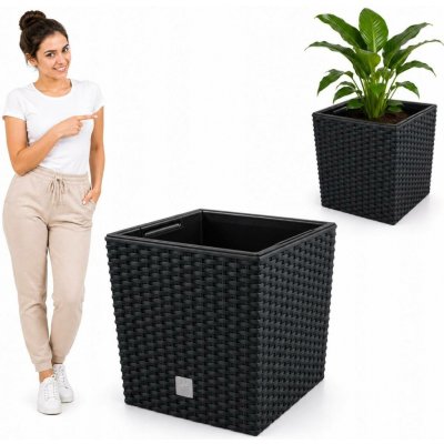 Prosperplast DRTS325L Květináč RATO LOW 32,5 cm antracit – Sleviste.cz