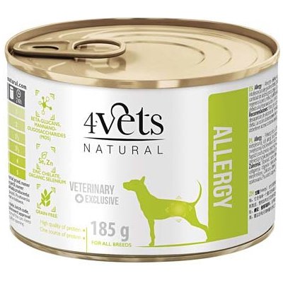 4Vets Natural Veterinary Exclusive ALLERGY Lamb 185 g