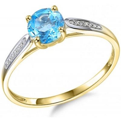 Gems Prsten Anya kombinované zlato s brilianty a modrým topazem 3810817 5 93