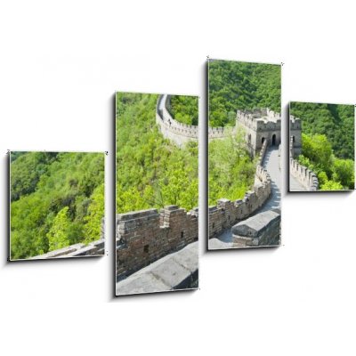 Obraz 4D čtyřdílný - 100 x 60 cm - The Great Wall of China Velká čínská zeď – Hledejceny.cz