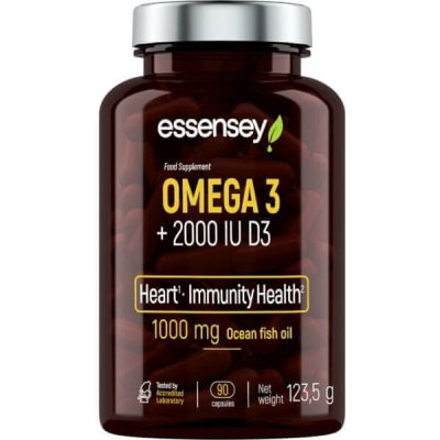 Trecnutrition ESSENSEY Omega 3 + D3 90 kapslí – Hledejceny.cz