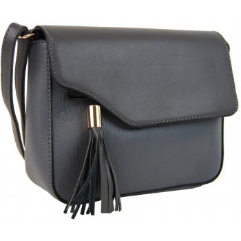 Podélná crossbody kabelka s ozdobou F008 šedá