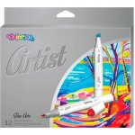 Officeline Colorino Artist Oboustranné skicovací fixy 12 barev R92470 – Zboží Mobilmania