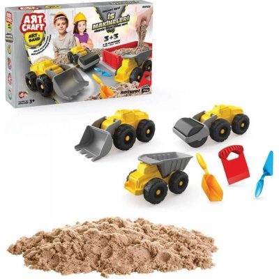 ART CRAFT Kinetický písek Sada - stavební vozidla – Sleviste.cz
