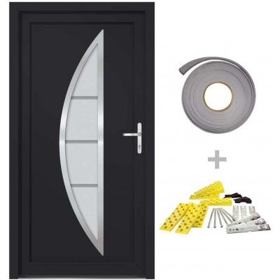 vidaXL Vchodové dveře antracit 98x190 cm PVC