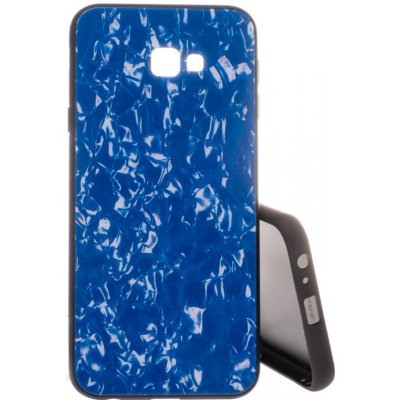 Pouzdro Marble Glass Samsung Galaxy J4+ 2018 J415 Modré