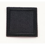 Nažehlovací záplata - čtvereček - černá - rozměr 4 cm x 4 cm – Zboží Dáma