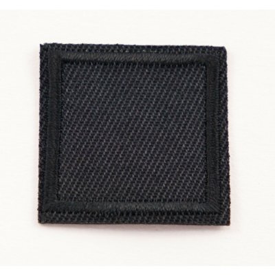 Nažehlovací záplata - čtvereček - černá - rozměr 4 cm x 4 cm – Zboží Dáma