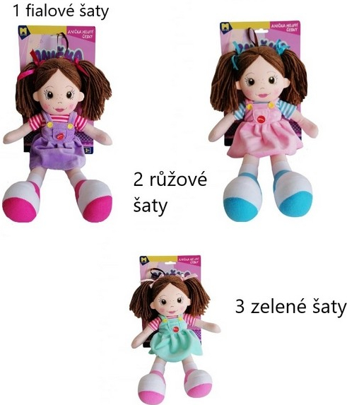 MAC TOYS Zpívající látková ANIČKA 35 cm