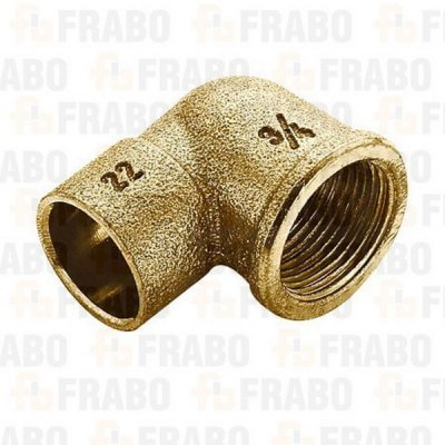 FRABO | Bronzové koleno s vnitřním závitem A x lG 22x3/4 – Zboží Mobilmania