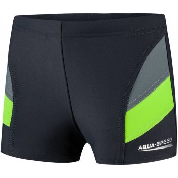 Aqua Speed plavecké šortky Andy Grey/Green Pattern