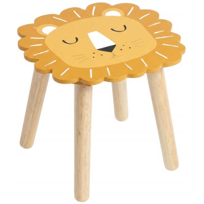 Home Styling Collection Dřevěná dětská stolička SAFARI s motivem lva, 28 cm oranžová – Hledejceny.cz
