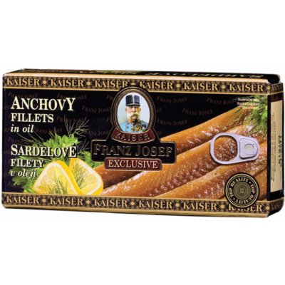 Kaiser Franz Josef Exclusive Sardelové filety v oleji 45 g – Zboží Dáma