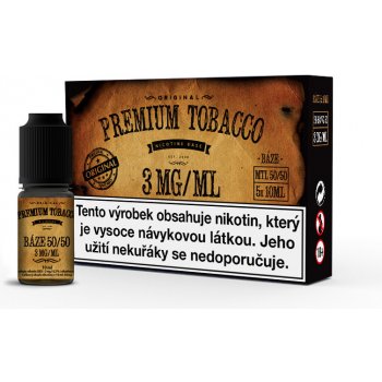 Premium Tobacco nikotinová báze PG50/VG50 5x3mg 10ml