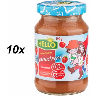 Hello s jahodami a vitaminem C 10 x 190 g – Zboží Mobilmania