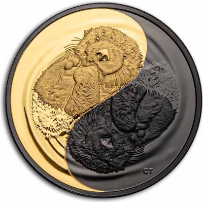 Royal Canadian Mint Stříbrná mince Black and Gold: Mořská Vydra 20 $ Kanada 1 Oz