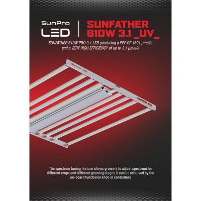 Sunpro - SUNFATHER 610W -3.1 UV- LED Osvětlení – Zboží Mobilmania